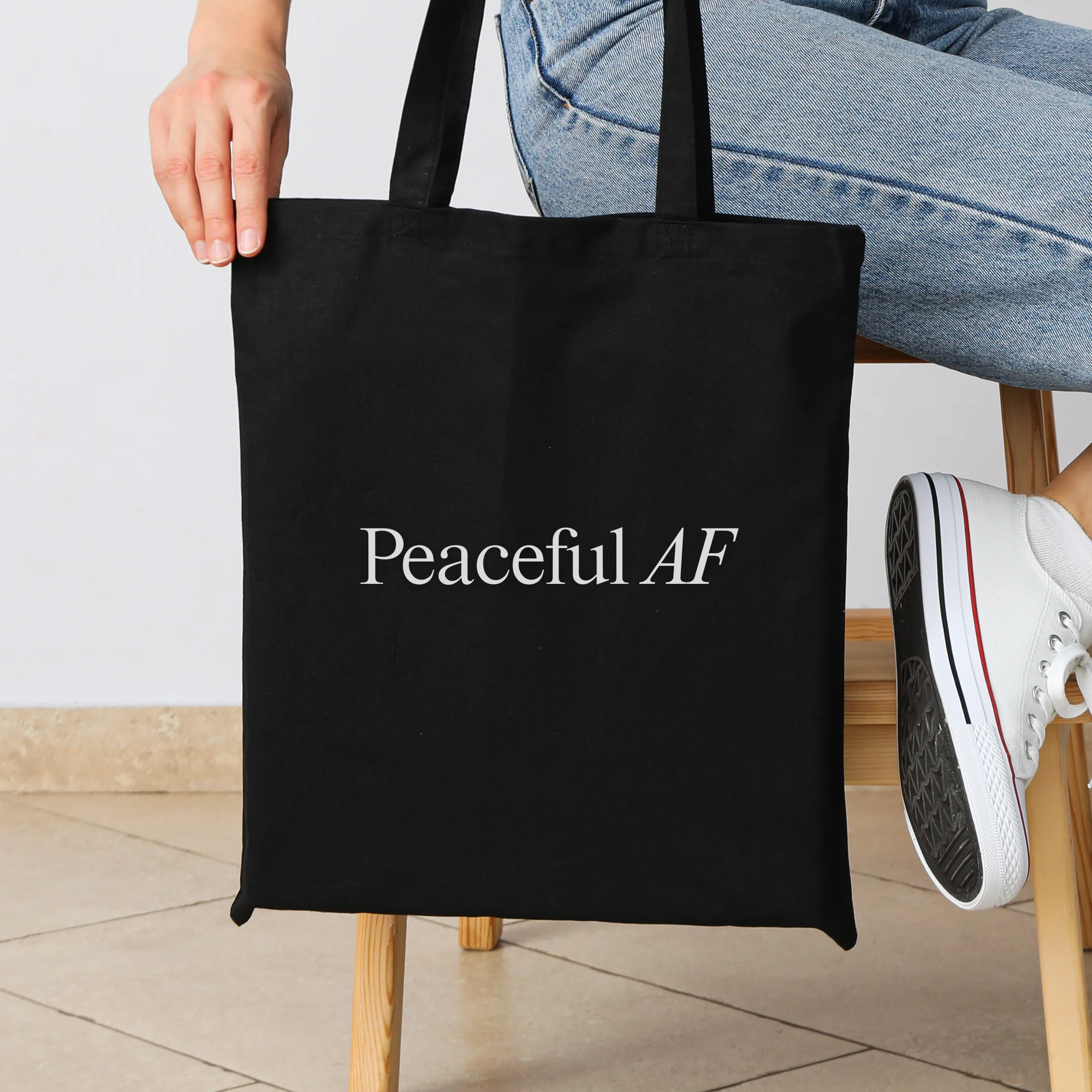 Peaceful AF Tote Bag - Image 2